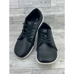 HobiBear Black Leather Lace Up Casual Sneakers Shoes Men Size EU 47 US 13